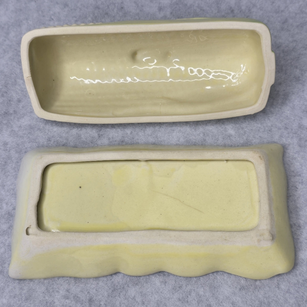 Vintage Ceramic Corn on the Cob Butter Dish - Farmhouse Kitchen Decor - Picture 9 of 13